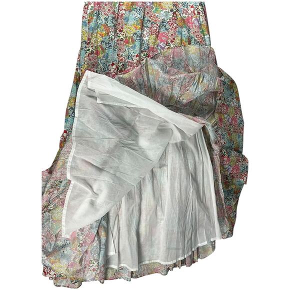 J.Crew x Liberty Fabric Floral Maxi Skirt Size 6 100% Cotton Lined Vintage Flora - Picture 9 of 14
